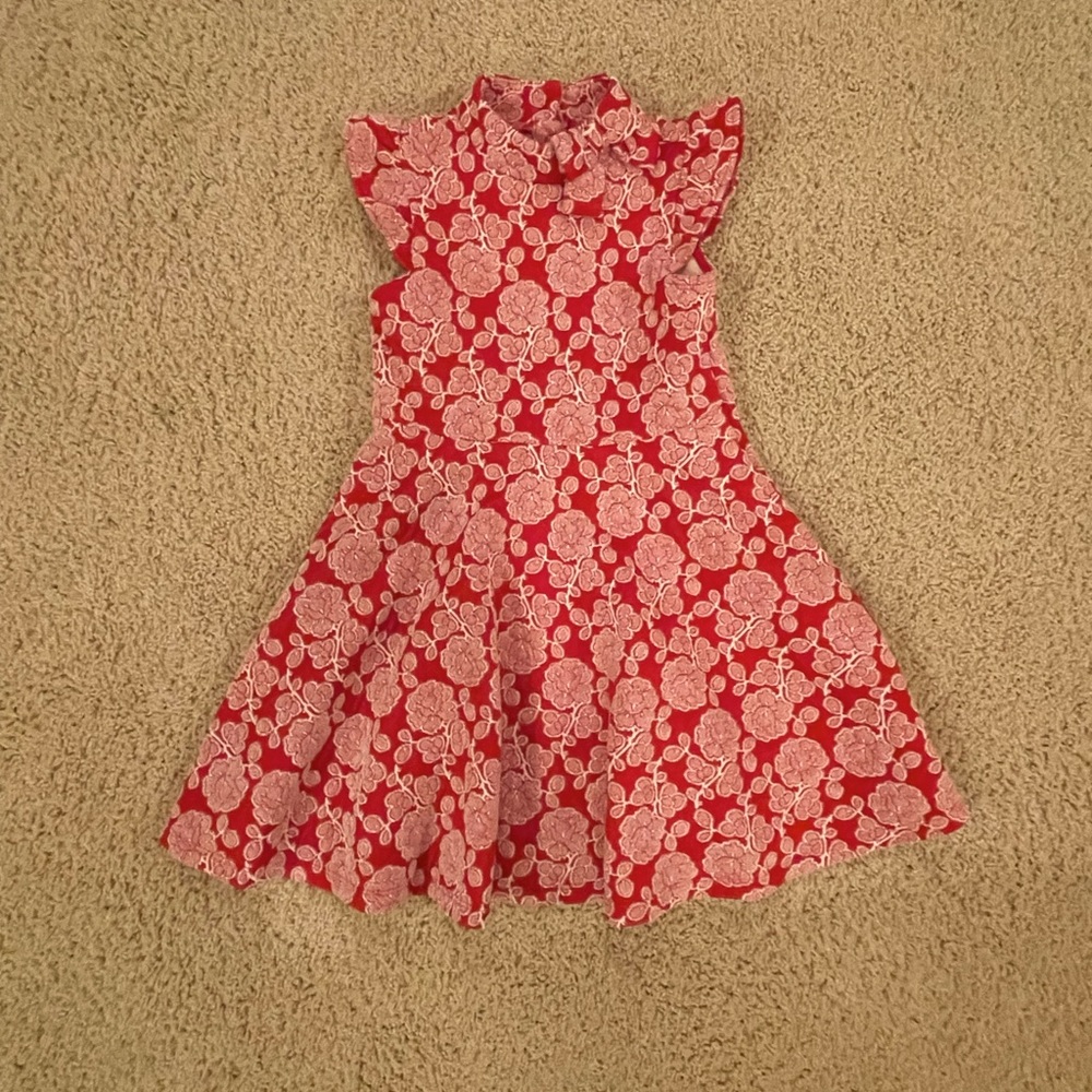 Janie and Jack Red Jacquard Dress - Exquisite!
